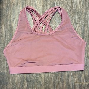 Fabletics Strappy Pink Sports Bra Size L